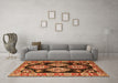 Machine Washable Persian Orange Traditional Area Rugs in a Living Room, wshtr2279org