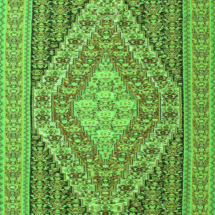 Medallion Green Traditional Rug, tr227grn