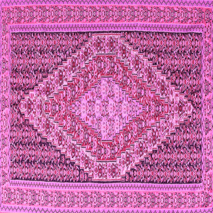 Square Medallion Pink Traditional Rug, tr227pnk