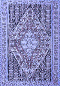 Medallion Blue Traditional Rug, tr227blu