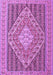 Machine Washable Medallion Purple Traditional Area Rugs, wshtr227pur