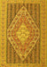 Medallion Yellow Traditional Rug, tr227yw