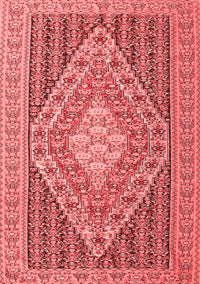 Medallion Red Traditional Rug, tr227red