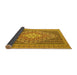 Sideview of Medallion Yellow Traditional Rug, tr227yw