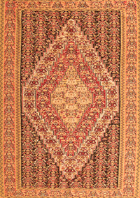 Medallion Orange Traditional Rug, tr227org