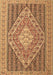 Medallion Brown Traditional Rug, tr227brn