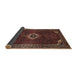 Sideview of Traditional Deep Red Persian Rug, tr2280