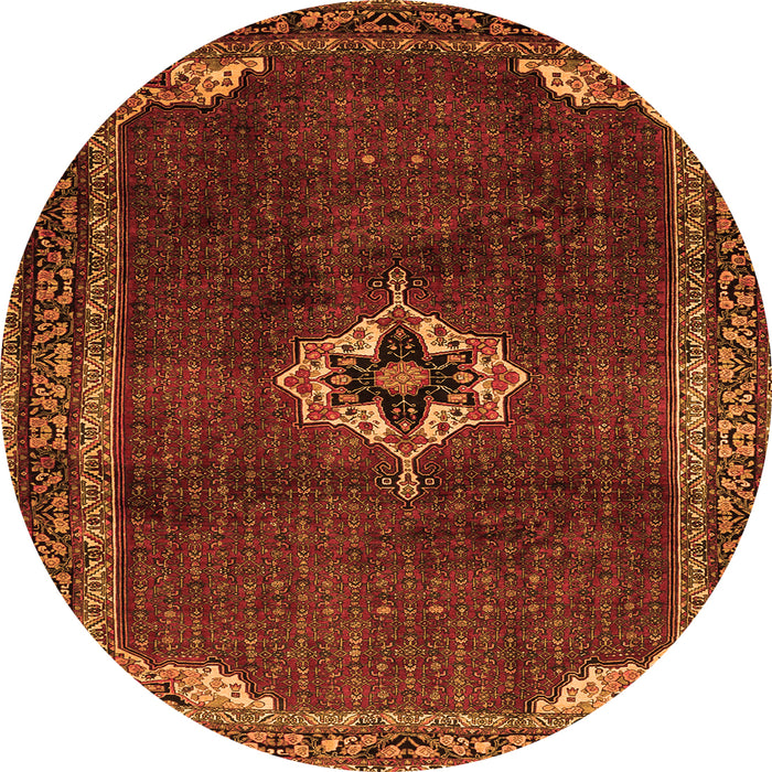 Machine Washable Persian Orange Traditional Area Rugs, wshtr2280org