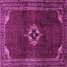 Square Machine Washable Persian Pink Traditional Rug, wshtr2280pnk