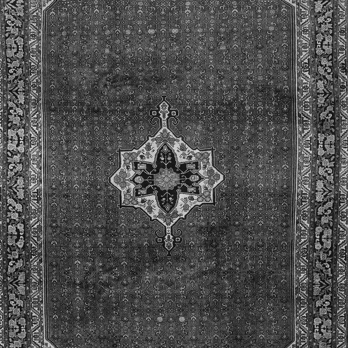 Serging Thickness of Machine Washable Persian Gray Traditional Rug, wshtr2280gry