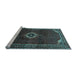 Sideview of Machine Washable Persian Light Blue Traditional Rug, wshtr2280lblu