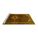 Sideview of Machine Washable Persian Yellow Traditional Rug, wshtr2280yw