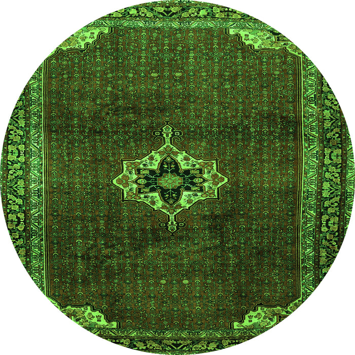 Machine Washable Persian Green Traditional Area Rugs, wshtr2280grn