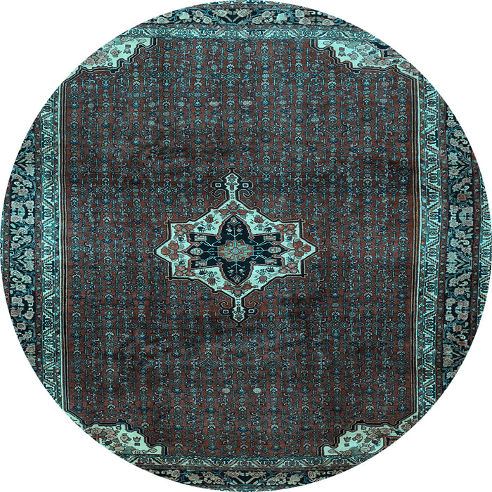 Round Persian Light Blue Traditional Rug, tr2280lblu