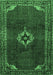 Machine Washable Persian Emerald Green Traditional Area Rugs, wshtr2280emgrn