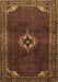 Machine Washable Persian Brown Traditional Rug, wshtr2280brn