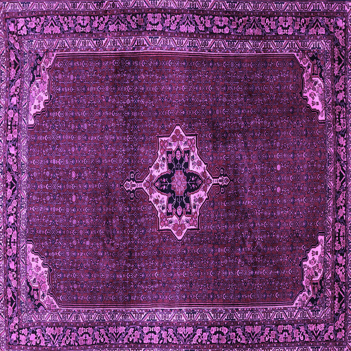 Square Machine Washable Persian Purple Traditional Area Rugs, wshtr2280pur