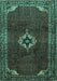 Machine Washable Persian Turquoise Traditional Area Rugs, wshtr2280turq