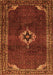 Serging Thickness of Machine Washable Persian Orange Traditional Area Rugs, wshtr2280org