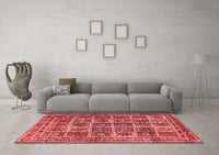 Machine Washable Persian Red Traditional Rug, wshtr2281red