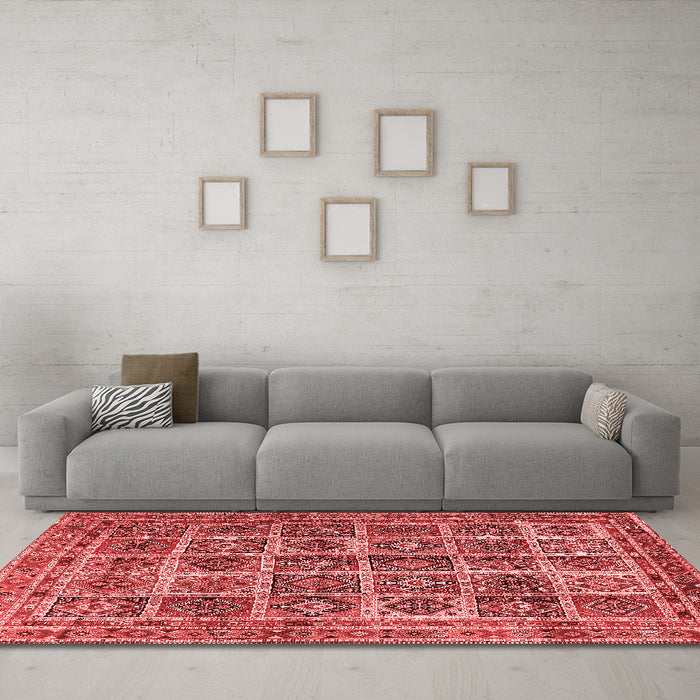 Traditional Red Washable Rugs