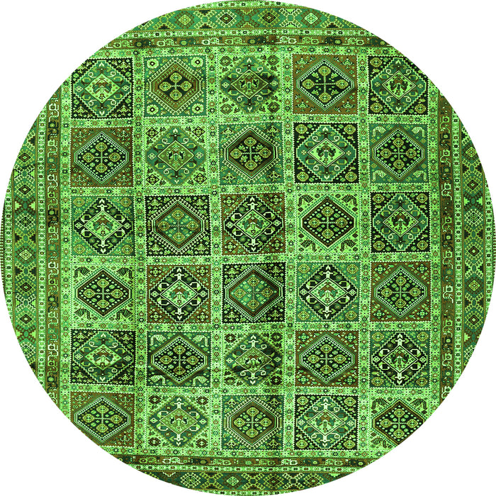 Machine Washable Persian Green Traditional Area Rugs, wshtr2281grn