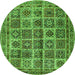 Machine Washable Persian Green Traditional Area Rugs, wshtr2281grn