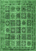 Machine Washable Persian Emerald Green Traditional Area Rugs, wshtr2281emgrn