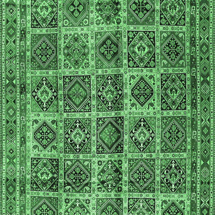 Machine Washable Persian Emerald Green Traditional Area Rugs, wshtr2281emgrn