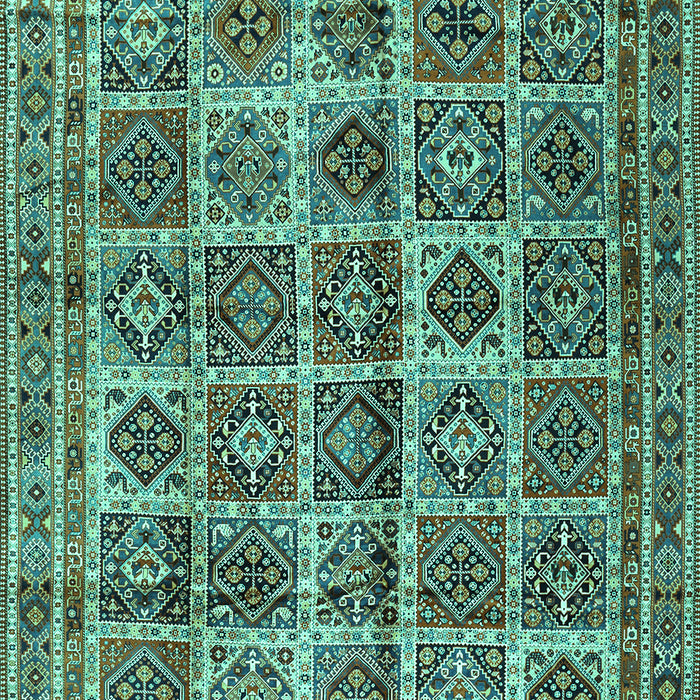Machine Washable Persian Turquoise Traditional Area Rugs, wshtr2281turq