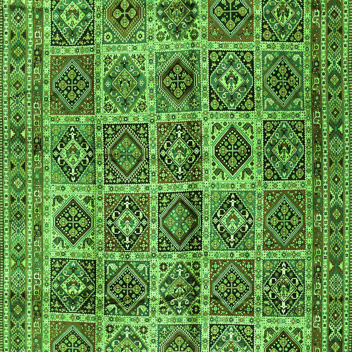 Serging Thickness of Machine Washable Persian Green Traditional Area Rugs, wshtr2281grn
