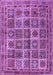 Machine Washable Persian Purple Traditional Area Rugs, wshtr2281pur