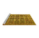 Sideview of Machine Washable Persian Yellow Traditional Rug, wshtr2281yw