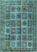 Machine Washable Persian Light Blue Traditional Rug, wshtr2281lblu