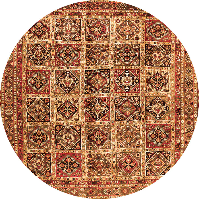 Machine Washable Persian Orange Traditional Area Rugs, wshtr2281org