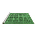 Sideview of Machine Washable Persian Emerald Green Traditional Area Rugs, wshtr2281emgrn