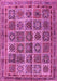 Machine Washable Persian Pink Traditional Rug, wshtr2281pnk