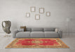 Machine Washable Persian Brown Traditional Rug in a Living Room,, wshtr2282brn