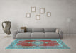 Machine Washable Persian Light Blue Traditional Rug in a Living Room, wshtr2282lblu