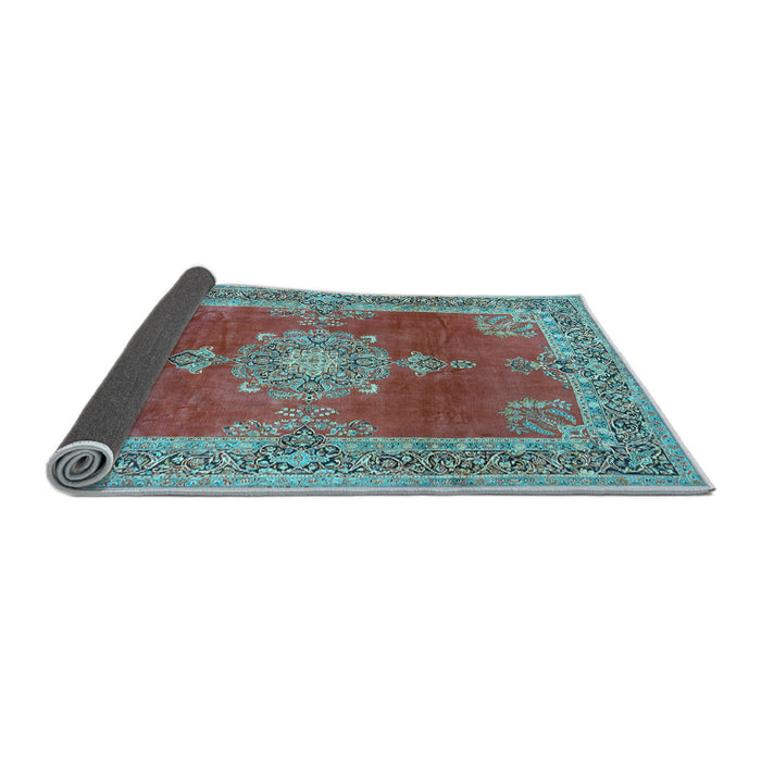 Sideview of Persian Light Blue Traditional Rug, tr2282lblu