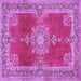 Square Persian Purple Traditional Rug, tr2282pur