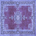 Square Persian Blue Traditional Rug, tr2282blu