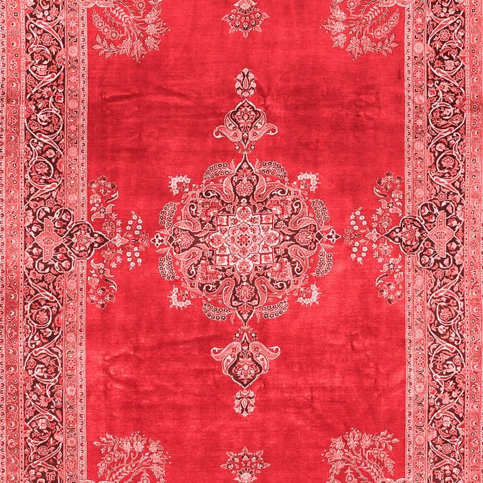 Machine Washable Persian Red Traditional Rug, wshtr2282red