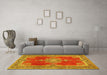 Machine Washable Persian Yellow Traditional Rug in a Living Room, wshtr2282yw