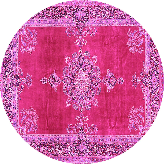 Round Persian Pink Traditional Rug, tr2282pnk