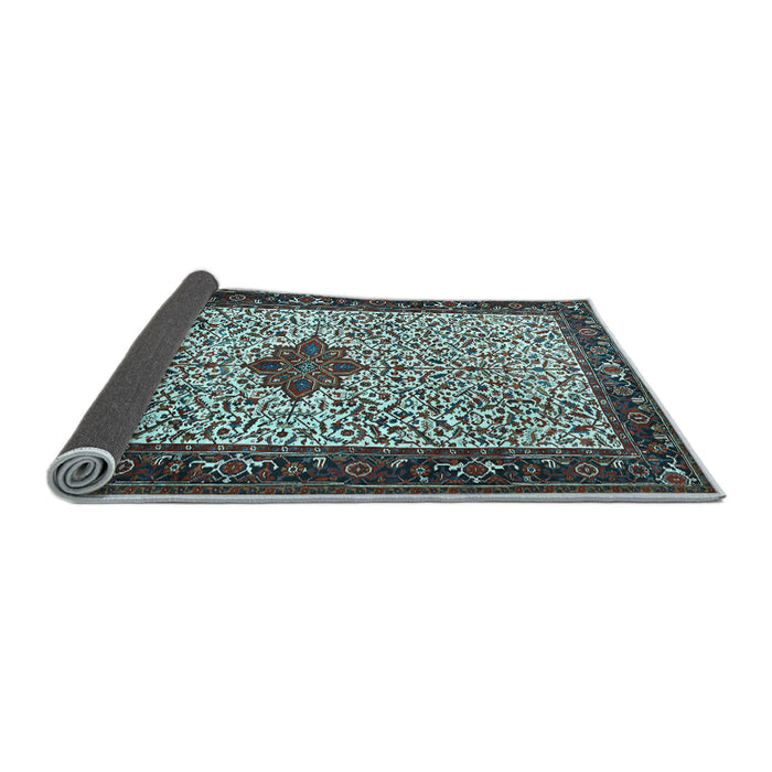 Sideview of Persian Light Blue Traditional Rug, tr2283lblu