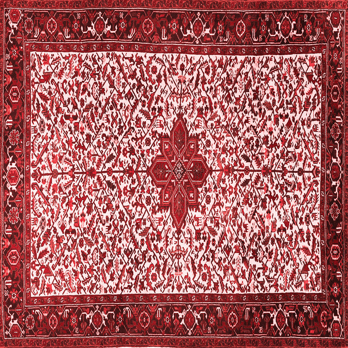 Machine Washable Persian Red Traditional Rug, wshtr2283red