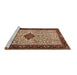 Sideview of Machine Washable Persian Brown Traditional Rug, wshtr2283brn