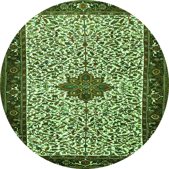Machine Washable Persian Green Traditional Area Rugs, wshtr2283grn