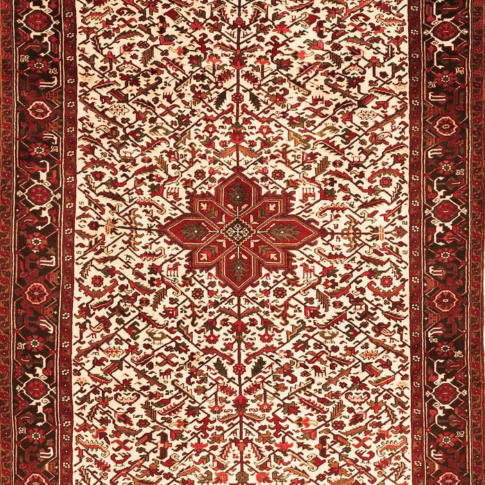 Serging Thickness of Machine Washable Persian Orange Traditional Area Rugs, wshtr2283org